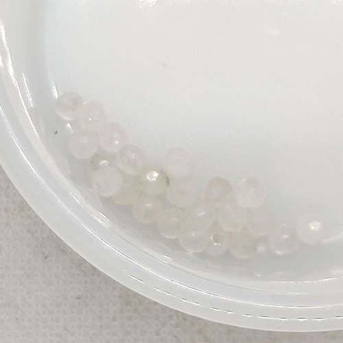 22 perles gemmes - jade à facettes transparent opaque - 4mm