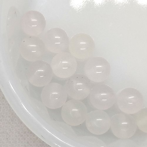 15 perles gemmes - agate transparent opaque - 8mm