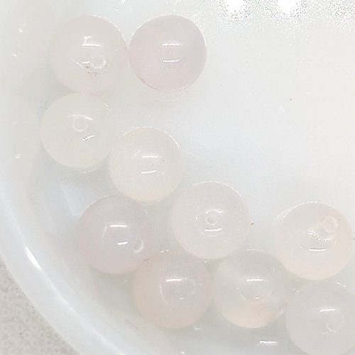 10 perles gemmes - agate transparent opaque - 10mm