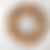 1 perle donuts léopard résine - marron / beige - 39mm
