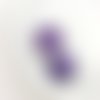 2 perles - turquoise reconstituée violet - 15mm