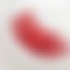 20 perles mini rondelle - corail synthétique rouge - taille divers