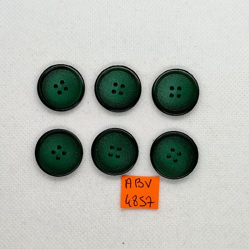 6 boutons en résine vert - 21mm - abv4857