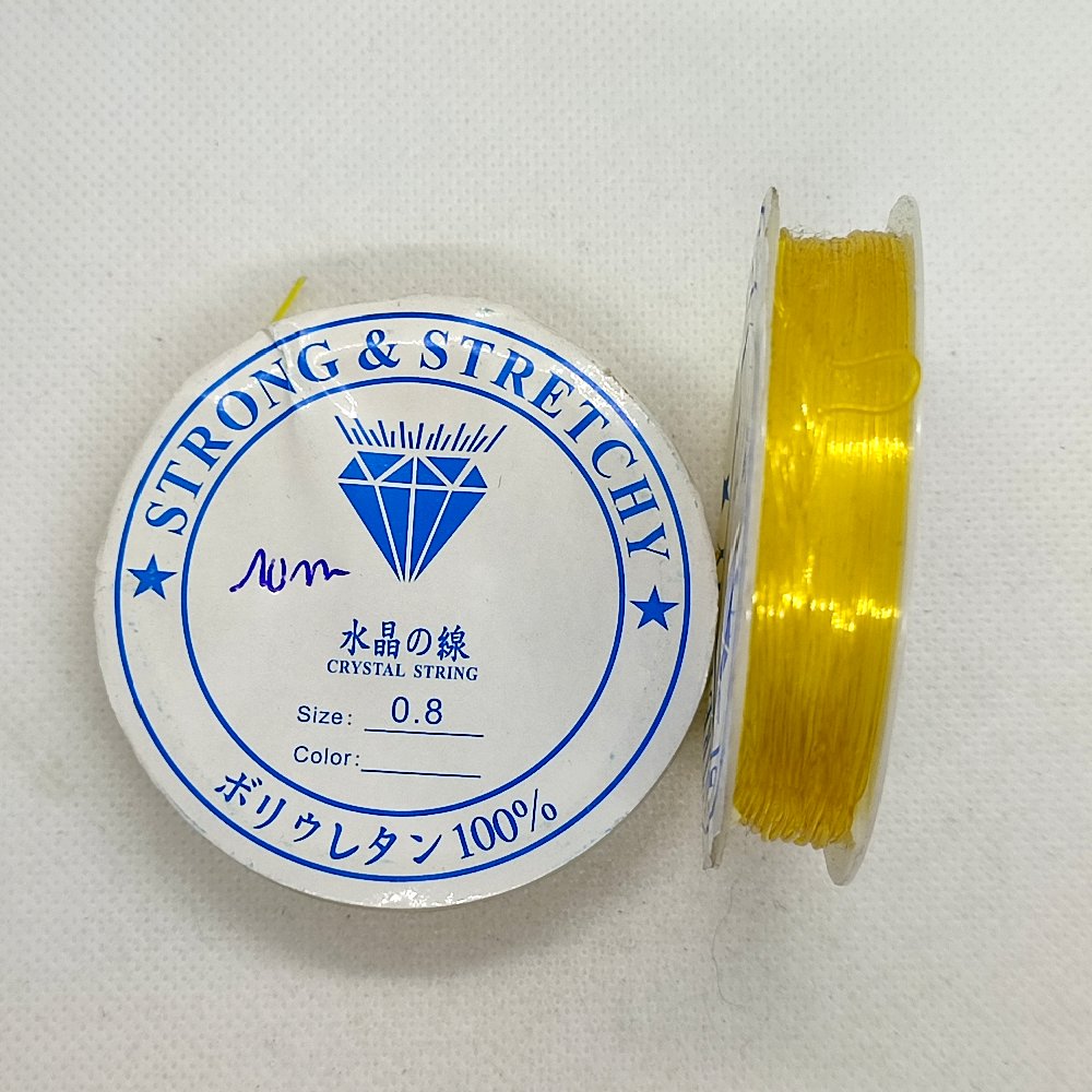 Fil élastique pour fabrication bijoux. Bobine de 50 mètres de fil crystal 1  mm