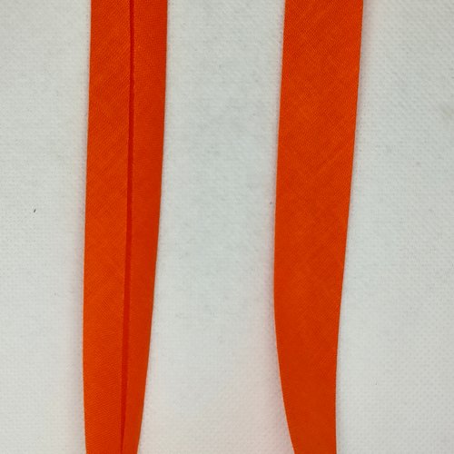 Biais en polycoton - dmc - orange 21 - vendu par 2m - 20mm