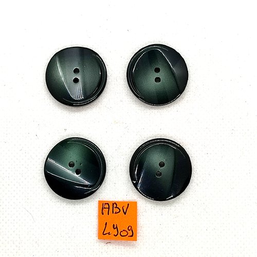 4 boutons en résine vert - 23mm - abv4909