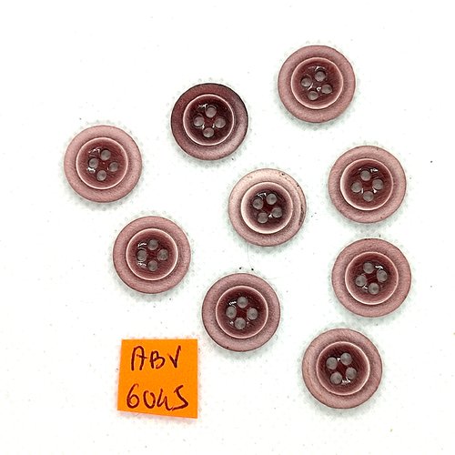 9 boutons en résine taupe et marron - 14mm - abv6045