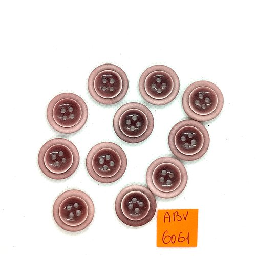 11 boutons en résine marron et taupe - 18mm - abv6061
