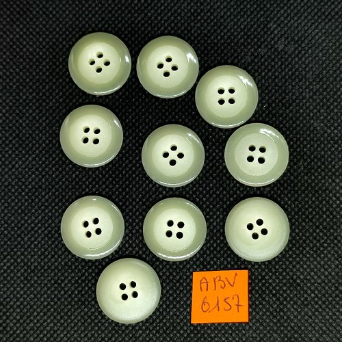 10 boutons en résine ivoire - 19mm - abv6157