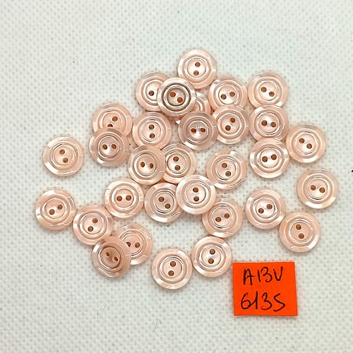 31 boutons en résine rose clair - 11mm - abv6135