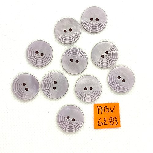 10 boutons en résine mauve très pale - 17mm - abv6289