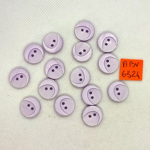 15 boutons en résine mauve/rose - 15mm - abv6324