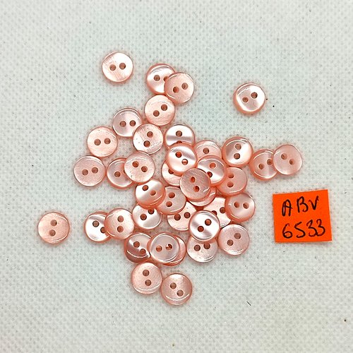 39 boutons en résine rose - 9mm - abv6533