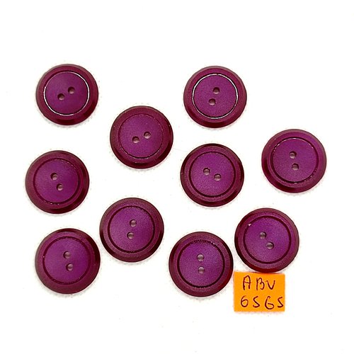10 boutons en résine bordeaux - 21mm - abv6565