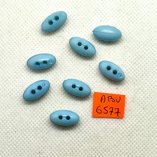 8 boutons brandebourg en résine bleu clair - 8x15mm - abv6577