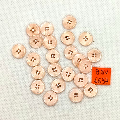 23 boutons en résine rose - 11mm - abv6637