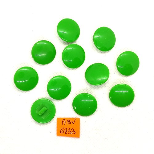 11 boutons en résine vert - 18mm - abv6833