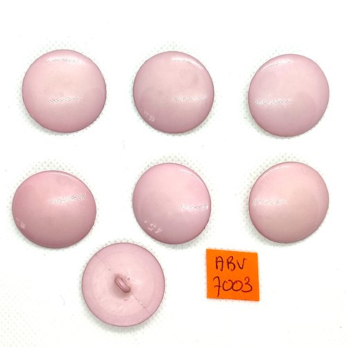 7 boutons en résine mauve/rose - 27mm - abv7003