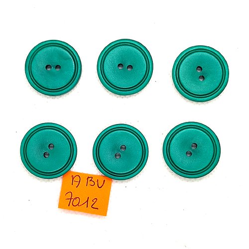 6 boutons en résine vert - 23mm - abv7012