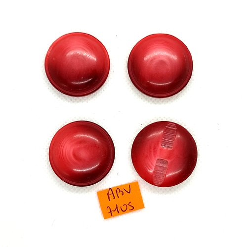 4 boutons en résine bordeaux - 28mm - abv7105