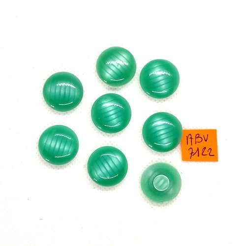 8 boutons en résine vert - 18mm - abv7122