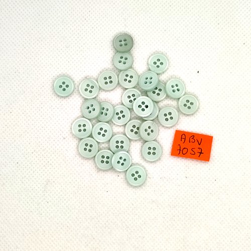 28 boutons en résine vert d'eau - 10mm - abv7057