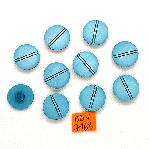 10 boutons en résine bleu - 18mm - abv7163