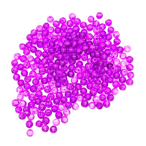 Lot de 240 perles en verre violet - 6mm