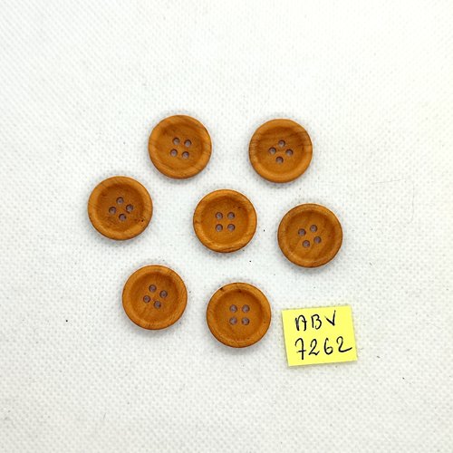 7 boutons en résine ocre - 18mm - abv7262