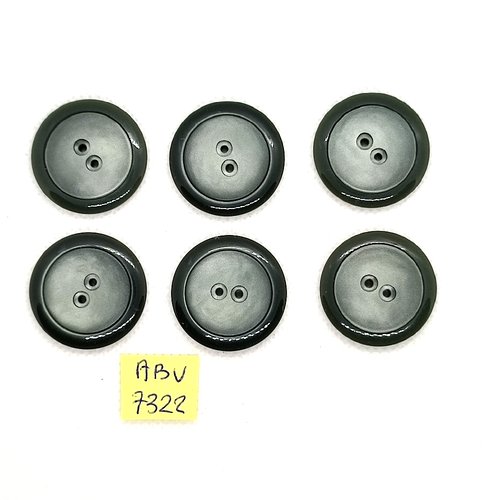 6 boutons en résine vert - 28mm - abv7322
