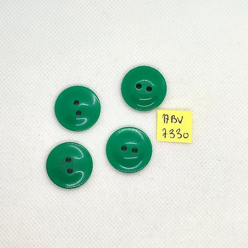 4 boutons en résine vert - 22mm - abv7330