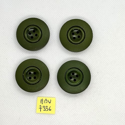4 boutons en résine vert - 31mm - abv7336