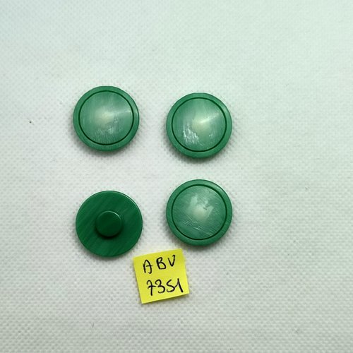 4 boutons en résine vert - 22mm - abv7351