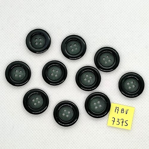 10 boutons en résine vert - 19mm - abv7375