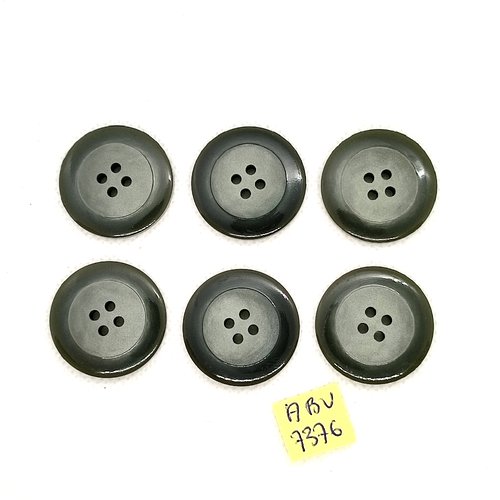 6 boutons en résine vert - 28mm - abv7376