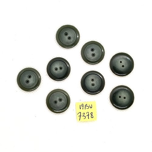 8 boutons en résine vert - 18mm - abv7378
