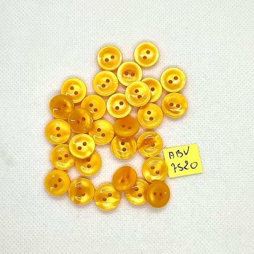 29 boutons en résine orange - 13mm - abv7520