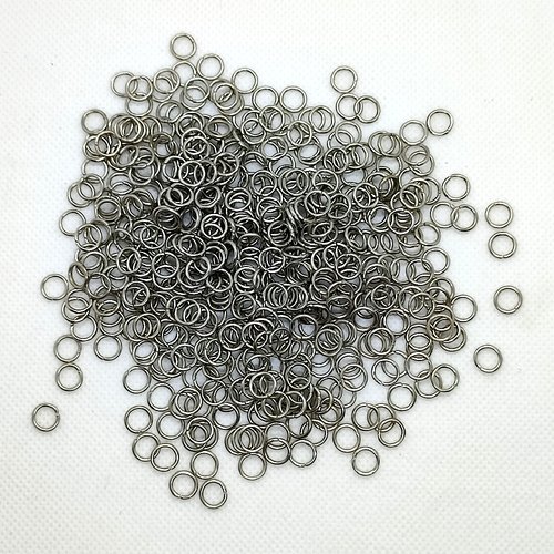 1 lot de 500 anneaux de jonctions argenté mat - 7mm