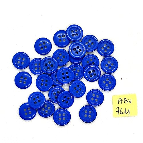 29 boutons en résine bleu - 12mm - abv7611