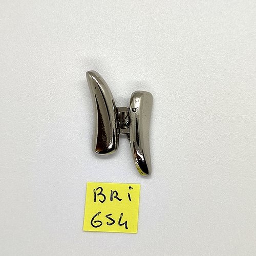 1 agrafe en métal argenté - 20x14mm - bri654