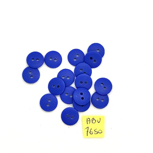 17 boutons en résine bleu - 14mm - abv7650