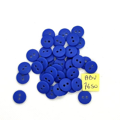 41 boutons en résine bleu - 13mm - abv7650
