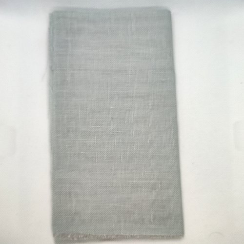 Toile de lin à broder - 12 fils - gris perle - milpoint - 46x42cm - 100% lin
