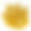 27 perles en métal peint jaune - 16mm