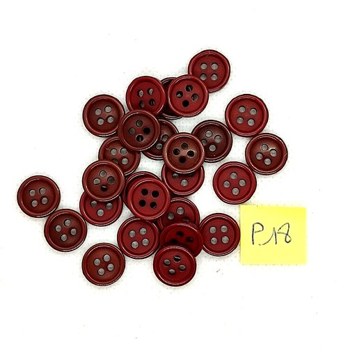 26 boutons en résine - 2 couleurs de marron - 12mm - p18