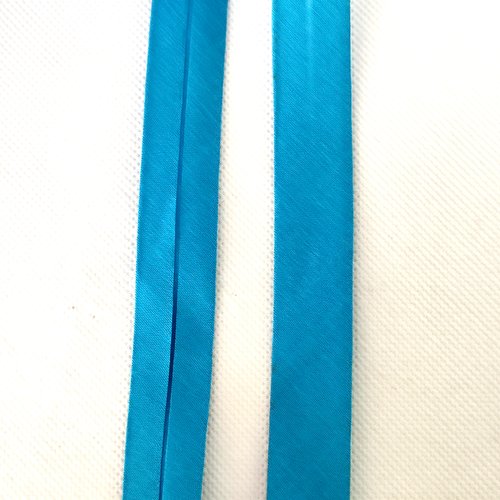 Biais en coton / polyester - bleu - vendu par 2m - 20mm