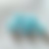 5 boutons en verre - bleu ciel - 13mm - bri655