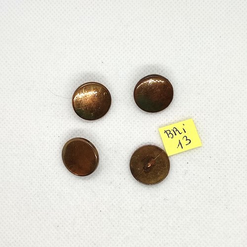 4 boutons en résine bronze - 18mm - bri13