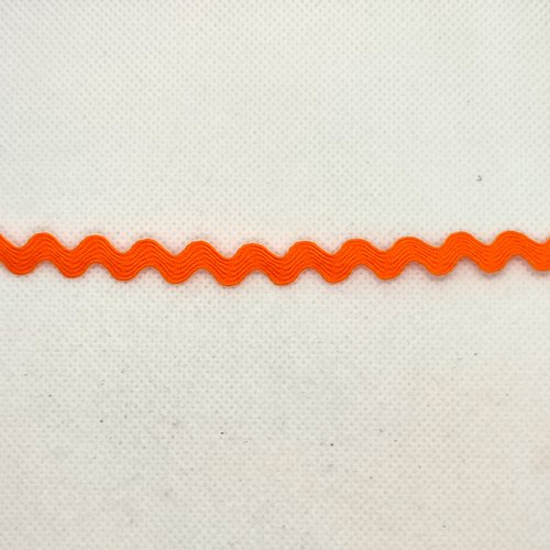 2m ruban croquet serpentine - orange pétant - polycoton - 5mm