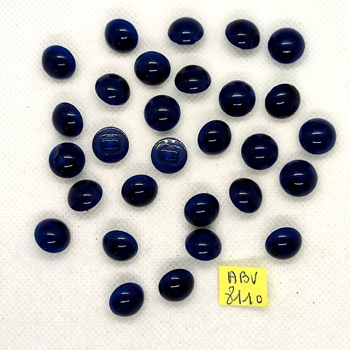 29 boutons en résine bleu - 12mm - abv8110